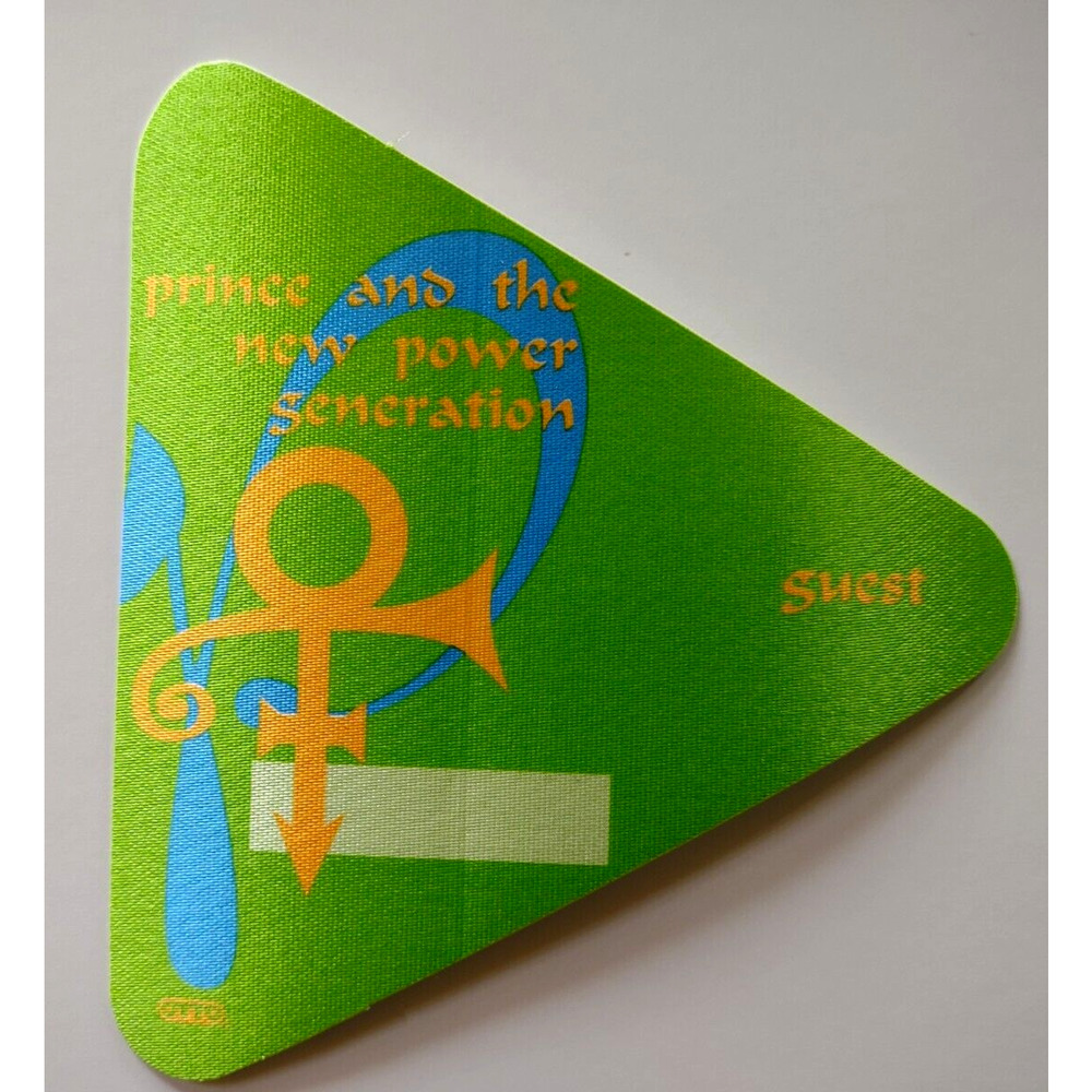Prince And The New Power Generation Backstage Pass Cloth Fabric Funk 1992 Green